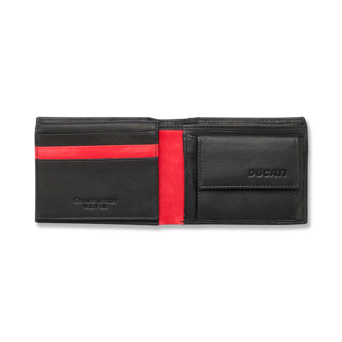 Portafoglio nero in pelle da uomo Ducati - Image 2
