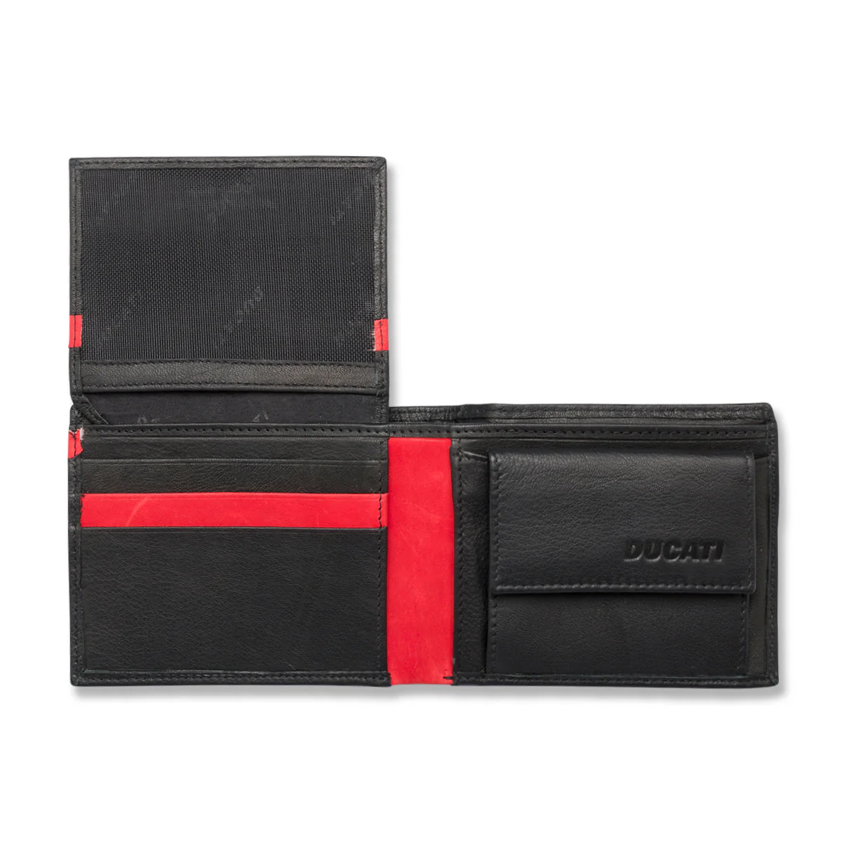 Portafoglio nero in pelle da uomo Ducati - Image 3