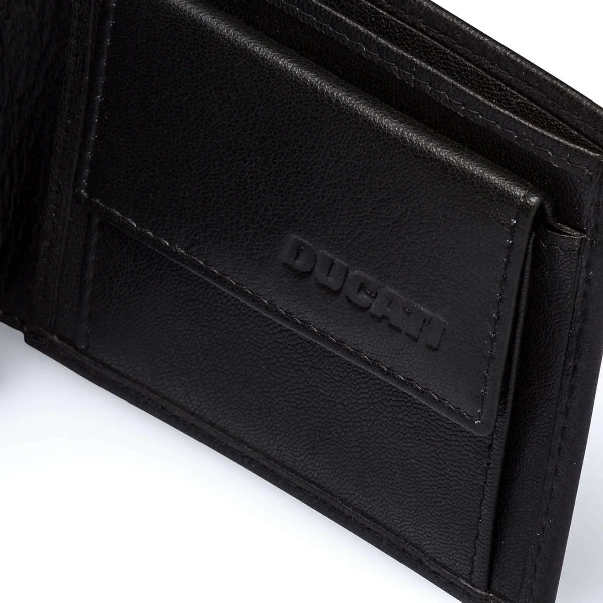 Portafoglio nero in pelle da uomo Ducati - Image 6