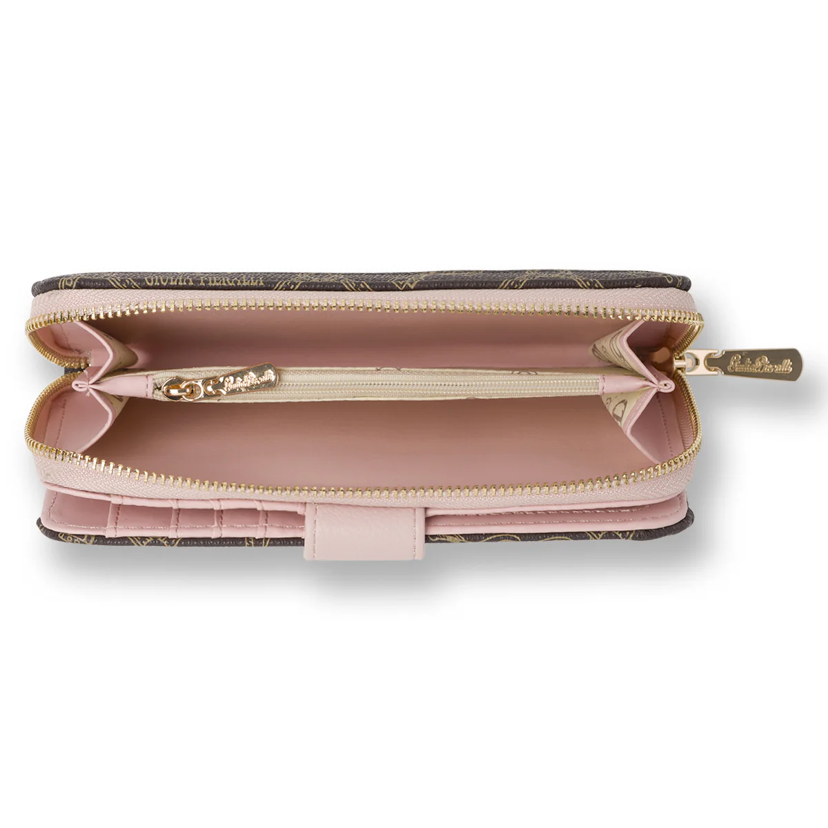 Portafoglio rosa da Donna con stampa monogram e zip Giulia Pieralli - Image 4