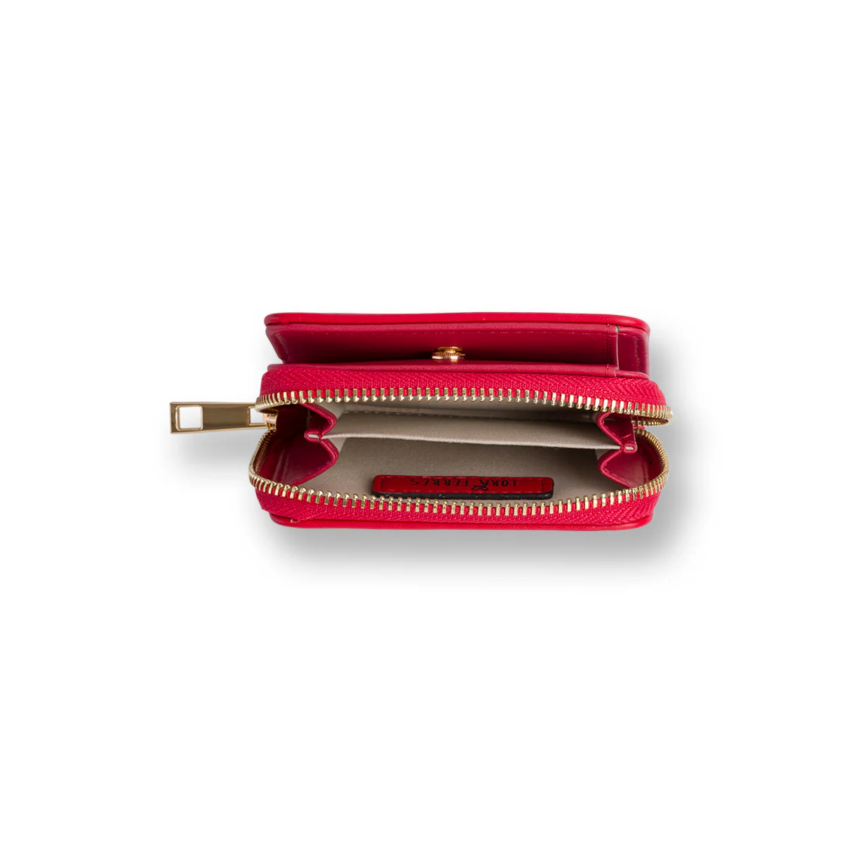 Portafoglio Rosso da Donna con logo in metallo Lora Ferres - Image 4