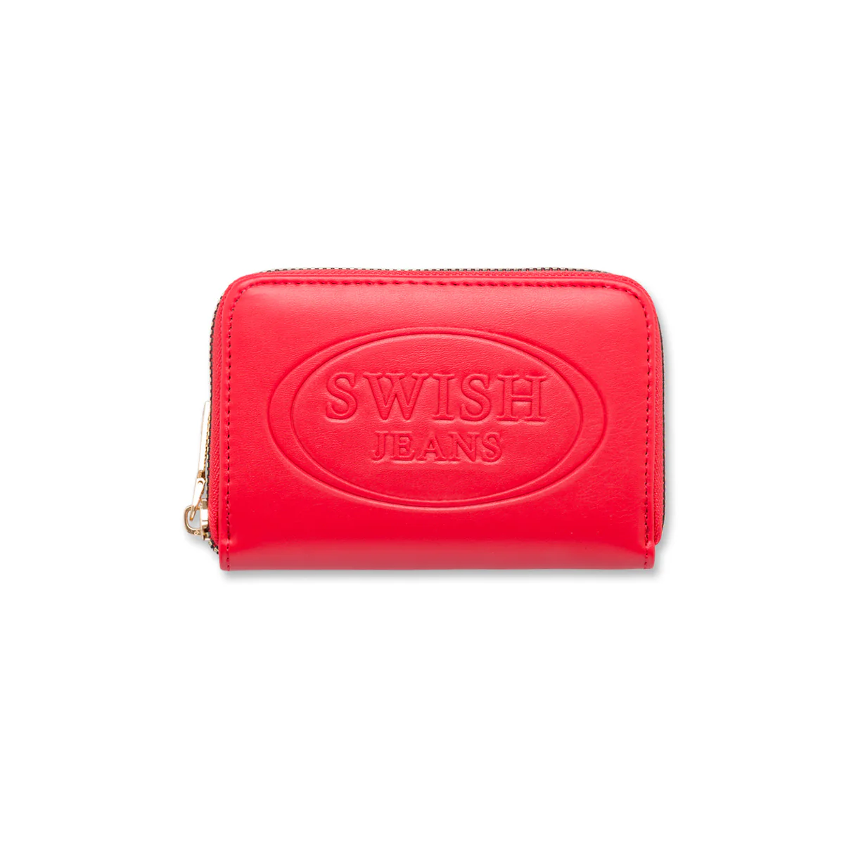 Portafoglio rosso da Donna con zip e logo Swish Jeans