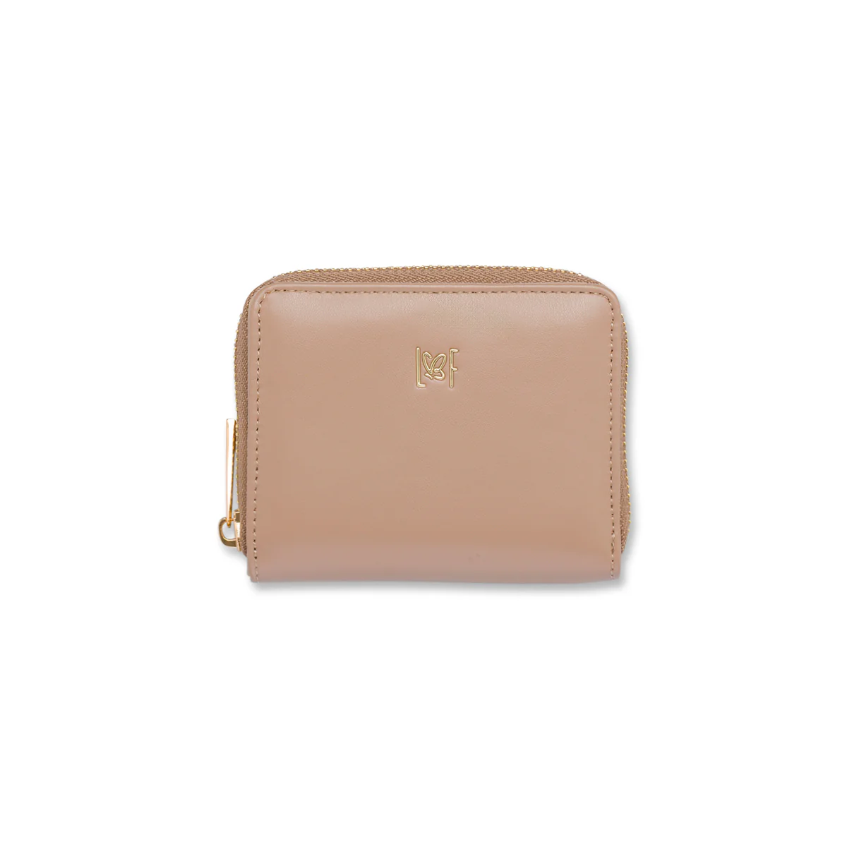 Portafoglio taupe con zip da Donna Lora Ferres