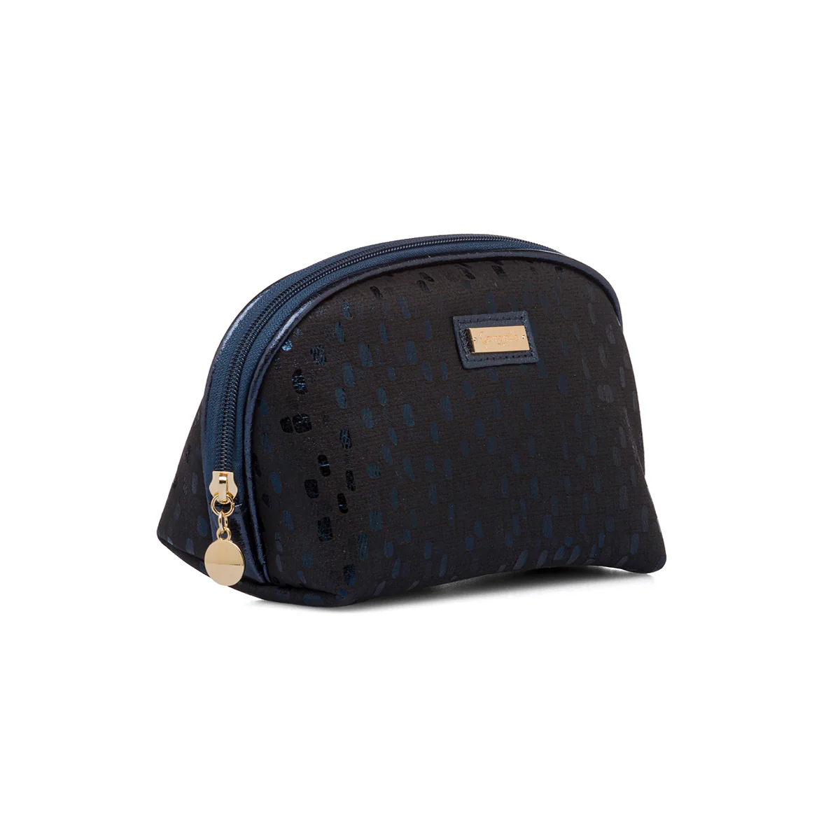Pouch blu da donna con chiusura a zip e glitter Camomilla Milano - Image 2
