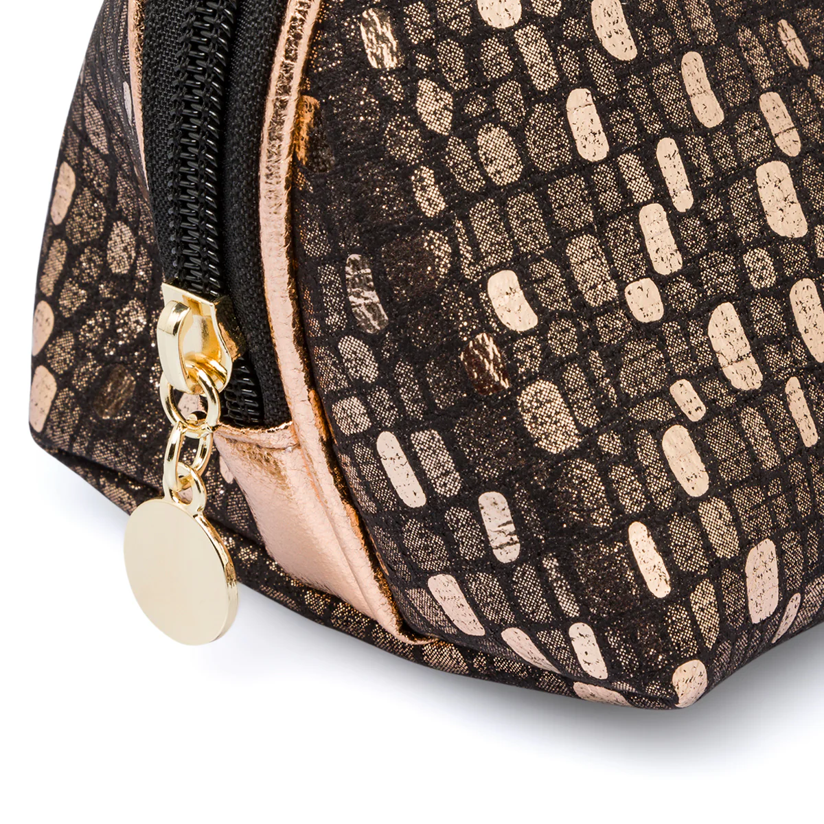 Pouch oro da donna con chiusura a zip e glitter Camomilla Milano - Image 4