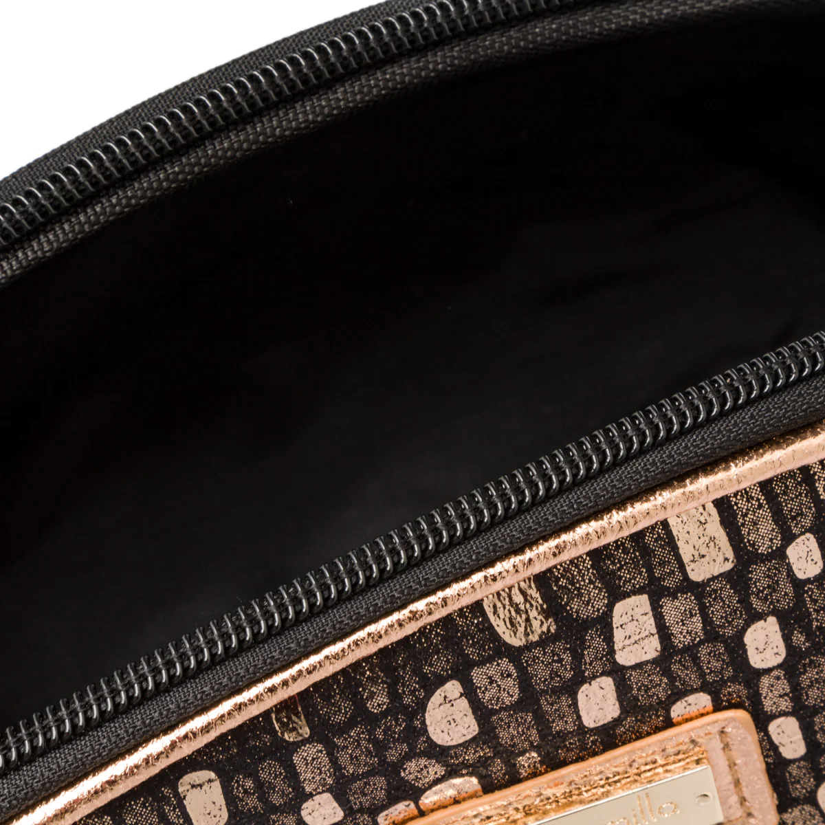 Pouch oro da donna con chiusura a zip e glitter Camomilla Milano - Image 5
