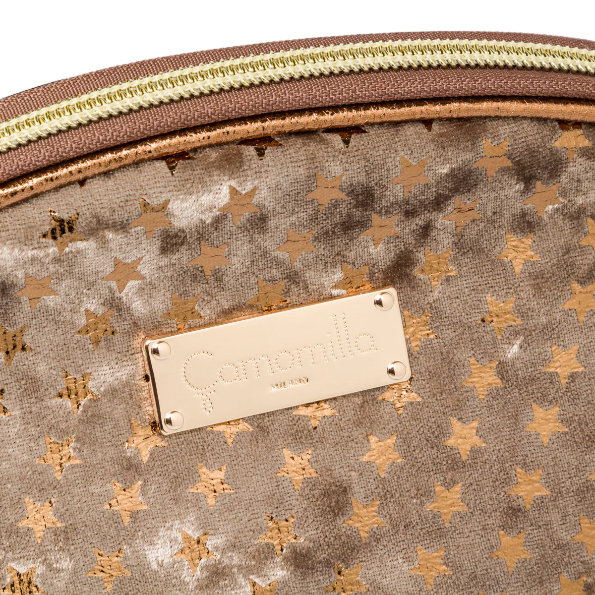 Pouch oro e grigio da donna con chiusura a zip Camomilla Milano - Image 3