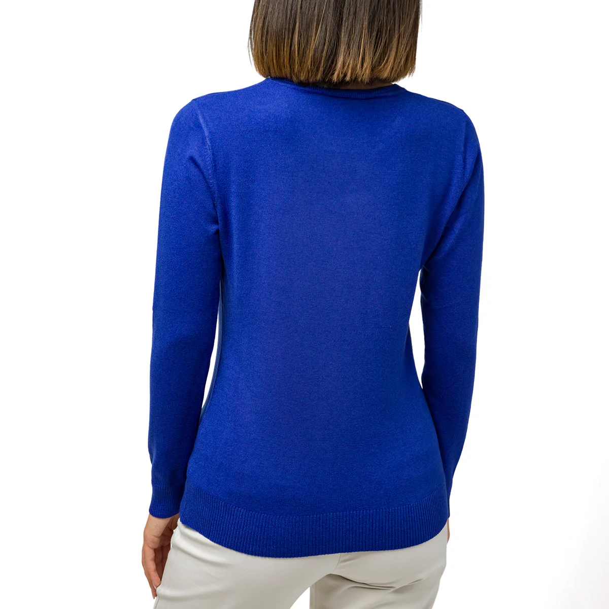 Pullover da donna a girocollo blu elettrico Swish Jeans - Image 2