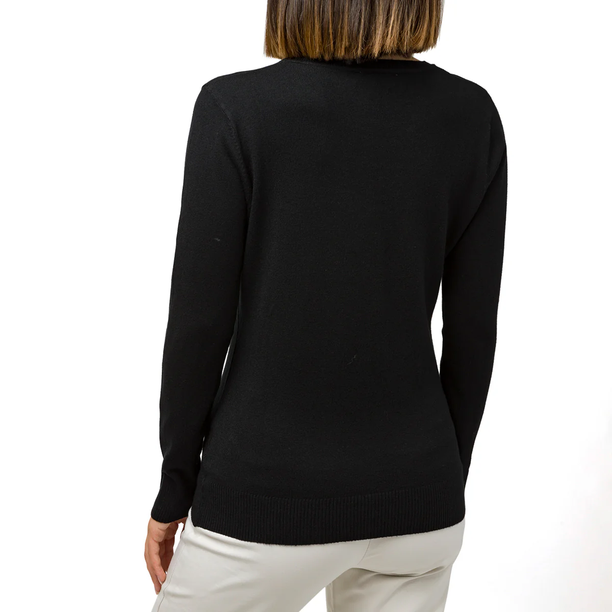 Pullover da donna a girocollo nero Swish Jeans - Image 2