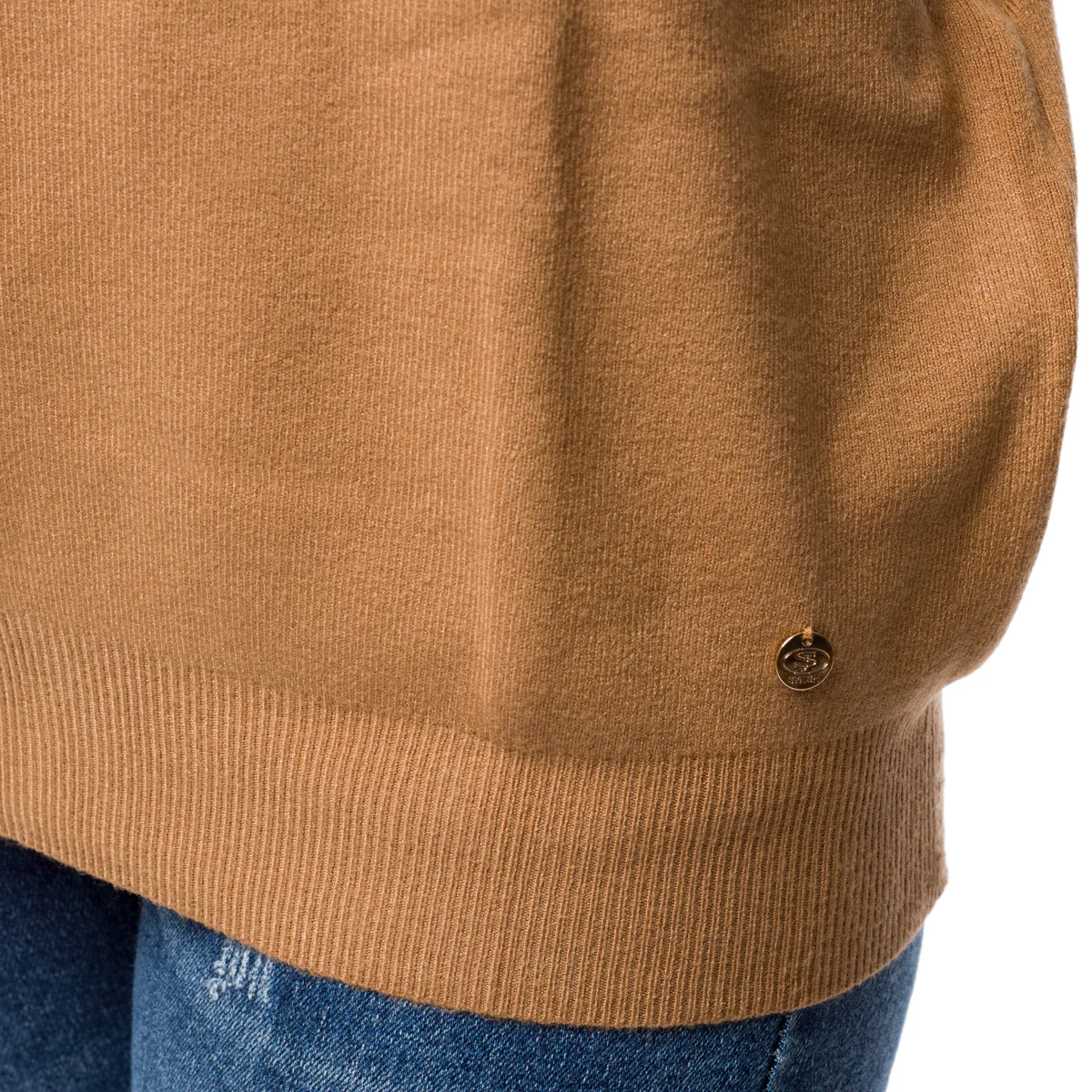 Pullover girocollo marrone da donna Swish Jeans - Image 3
