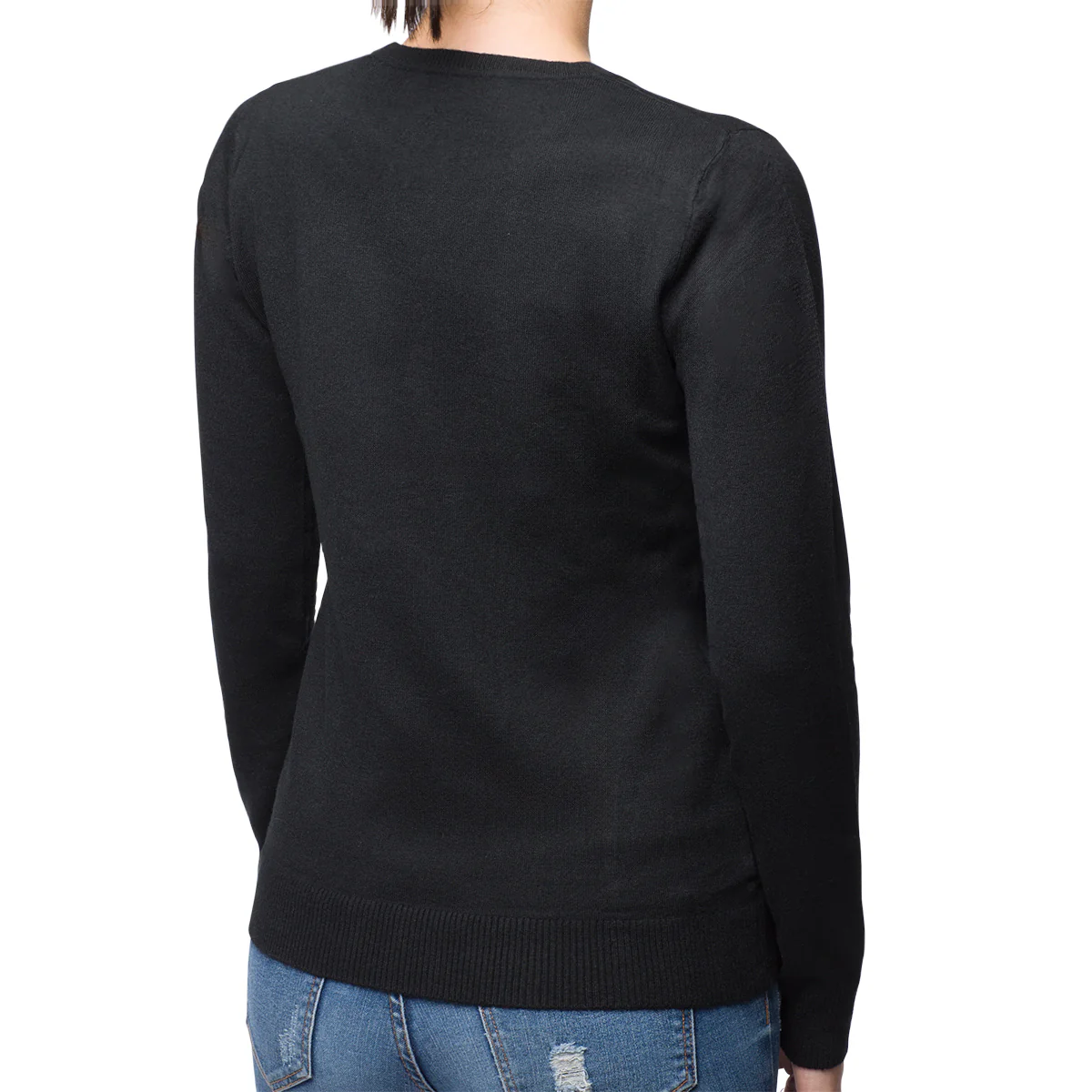 Pullover girocollo nero da donna Swish Jeans - Image 2