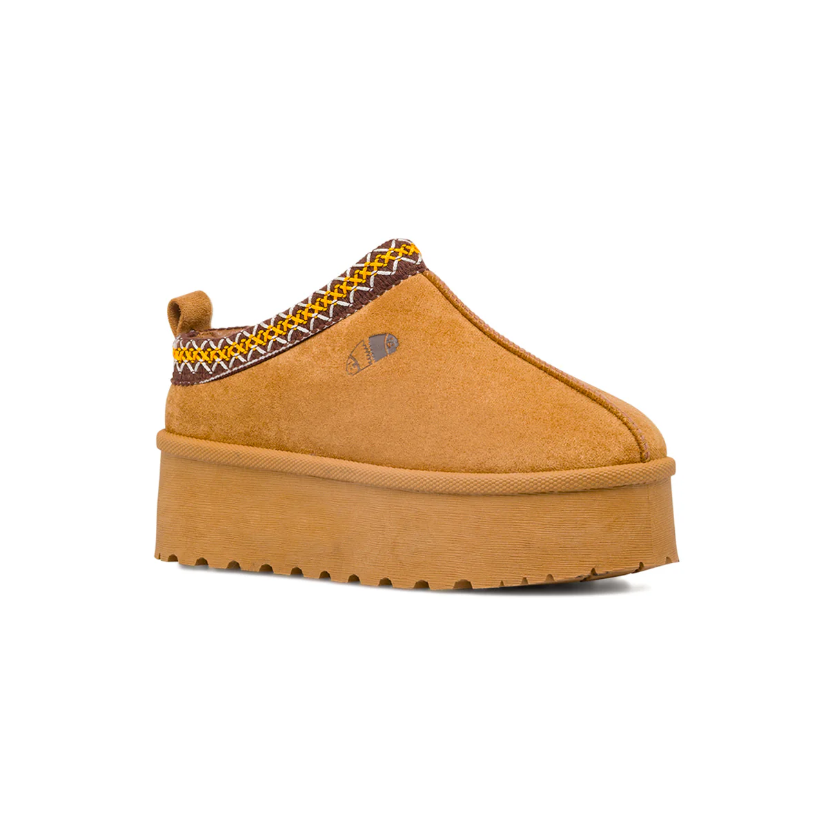 Sabot da donna beige con motivo etnico e suola platform Americanino - Image 2