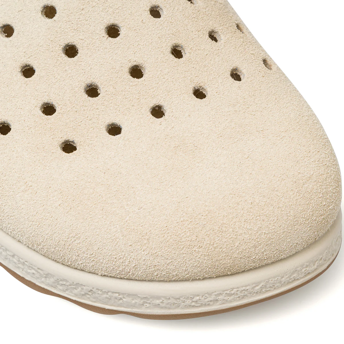 Sabot da donna beige in pelle scamosciata con sottopiede anti-shock Fly Flot - Image 6