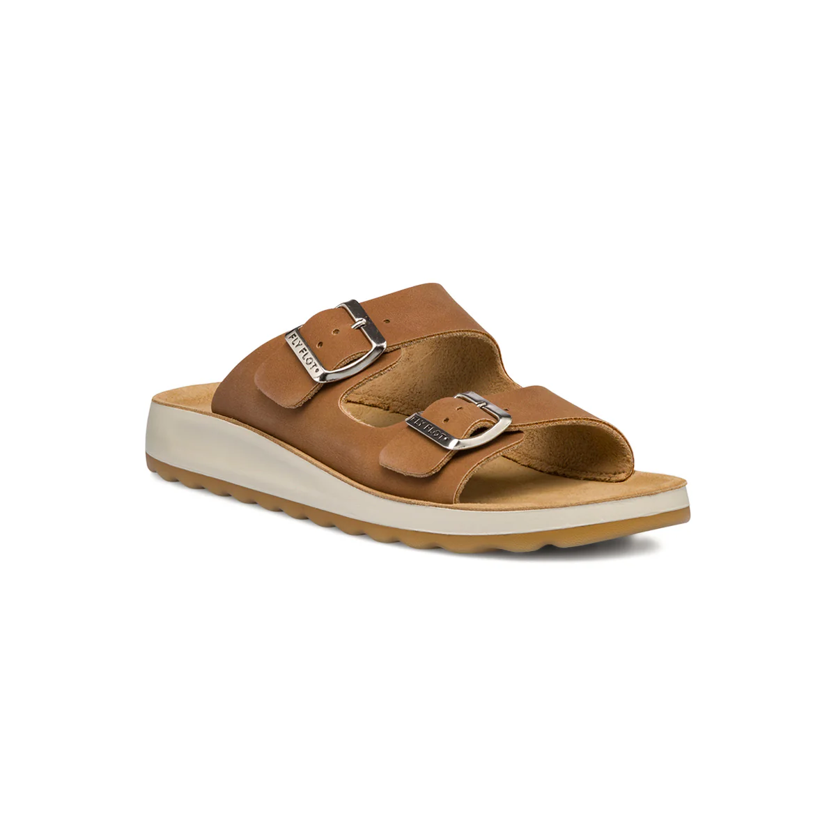 Ciabatte da donna color cuoio con sottopiede anti-shock Fly Flot - Image 2