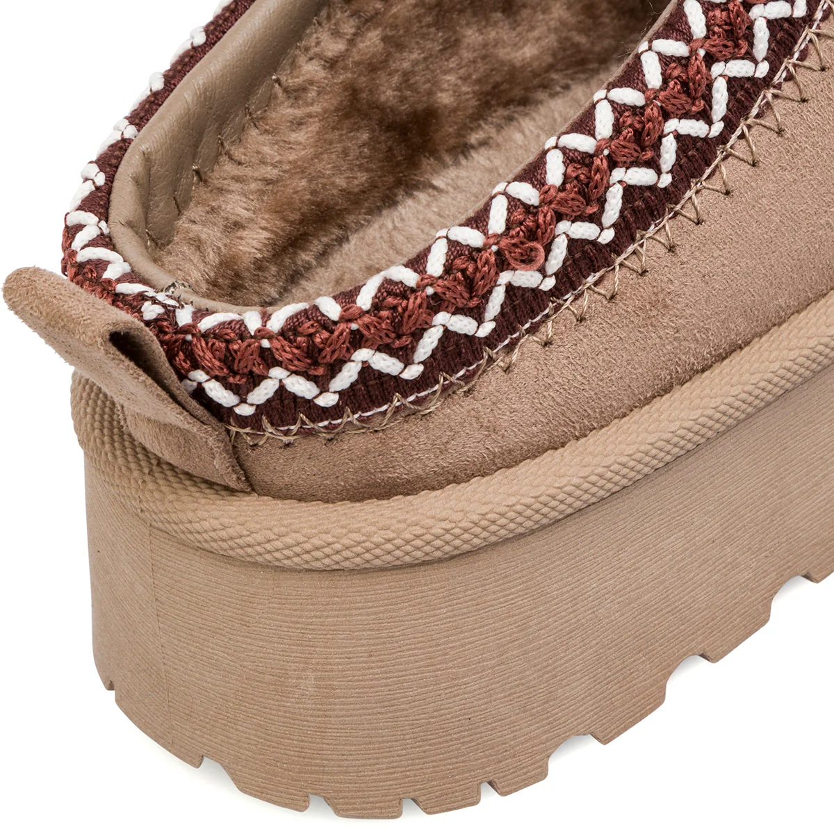 Sabot imbottite da donna khaki con dettaglio cucitura Lora Ferres - Image 8