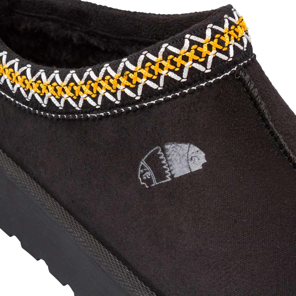 Sabot da Donna neri con suola platform e bordi ricamati Americanino - Image 4