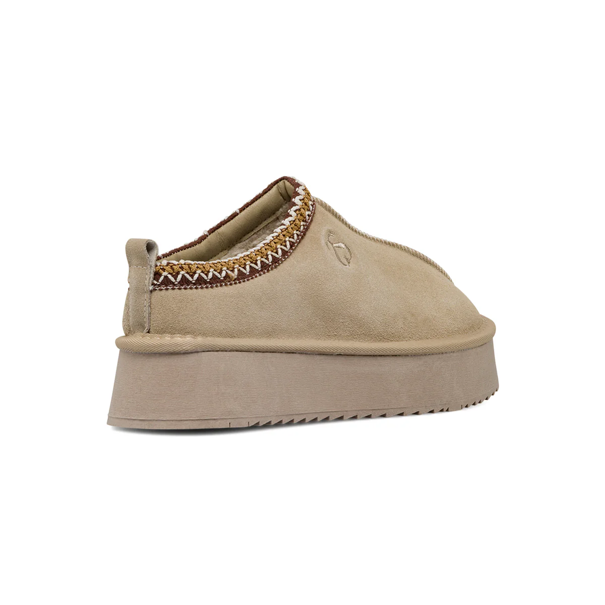 Sabot imbottiti caldi da donna Solo Soprani in pelle scamosciata taupe - Image 3