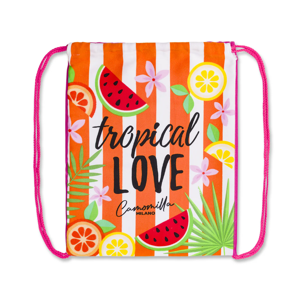 Sacca Mare Camomilla Milano Donna Fantasia Tropical Love con coulisse