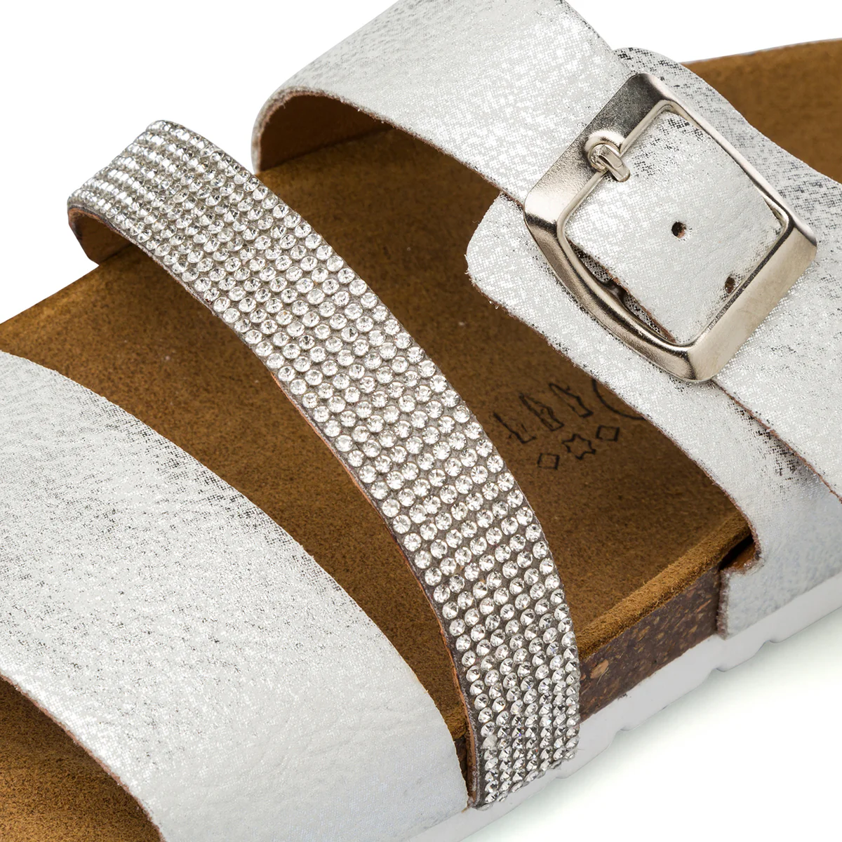 Sandali a fasce argento da Donna con strass Italia Trend - Image 5