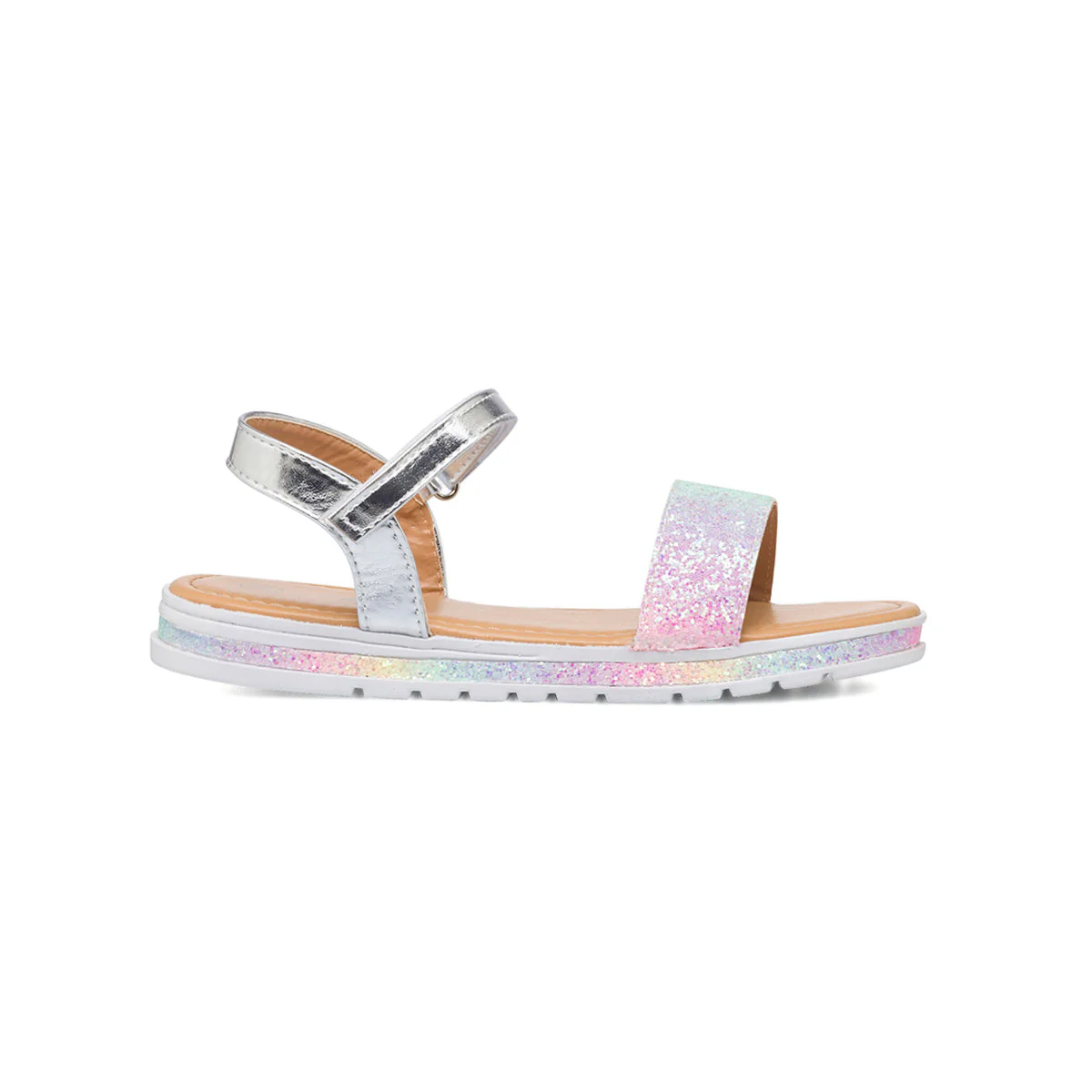 Sandali argento con glitter da bambina Le scarpe di Alice