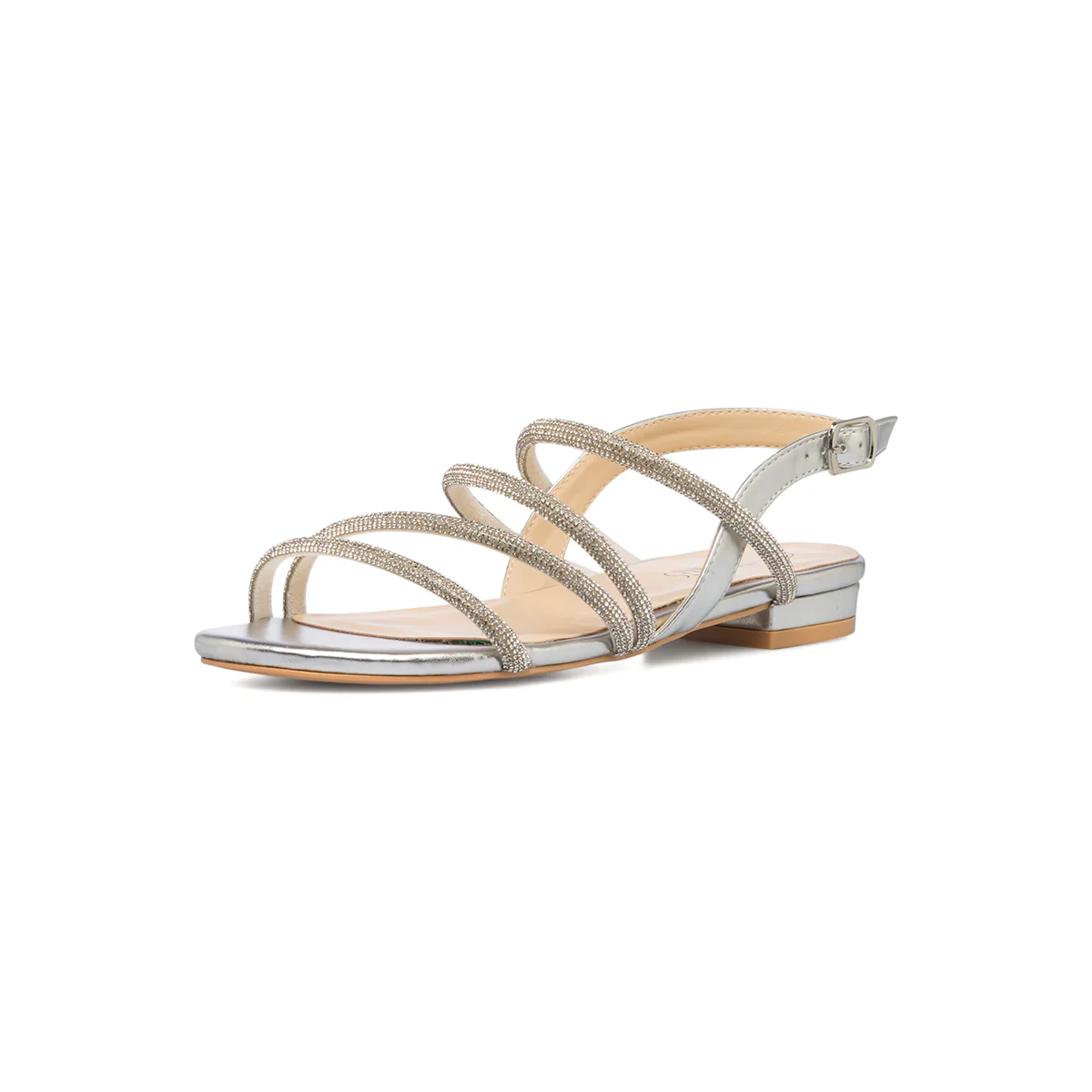 Sandali argento con strass gioiello da donna Lora Ferres - Image 5