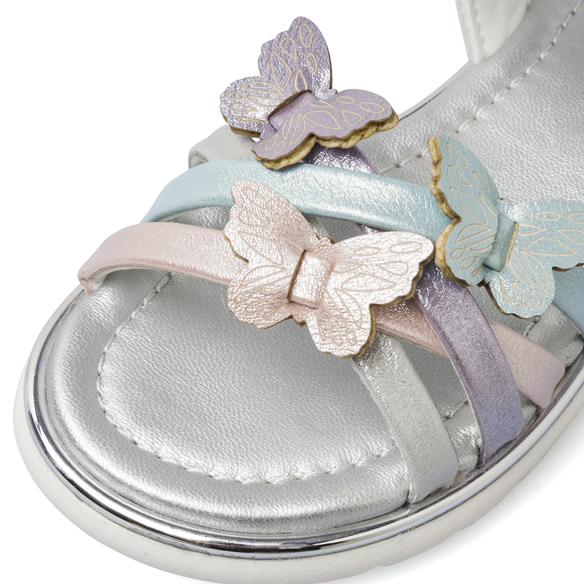 Sandali argento da Bambina con farfalle multicolor Le scarpe di Alice - Image 5