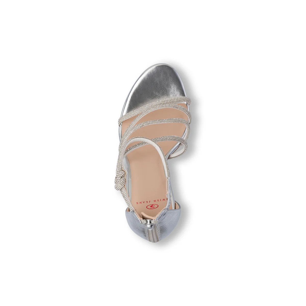 Sandali Argento da donna con dettaglio Strass Gioiello e tacco 10 cm Swish Jeans - Image 8