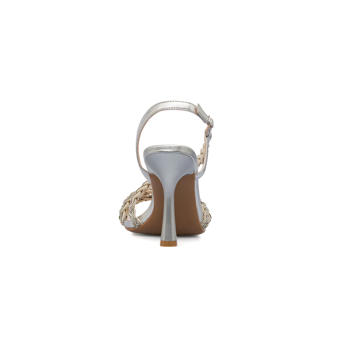 Sandali argento da Donna con motivo in strass gioiello e tacco a stiletto 9,5 cm Swish Jeans - Image 8