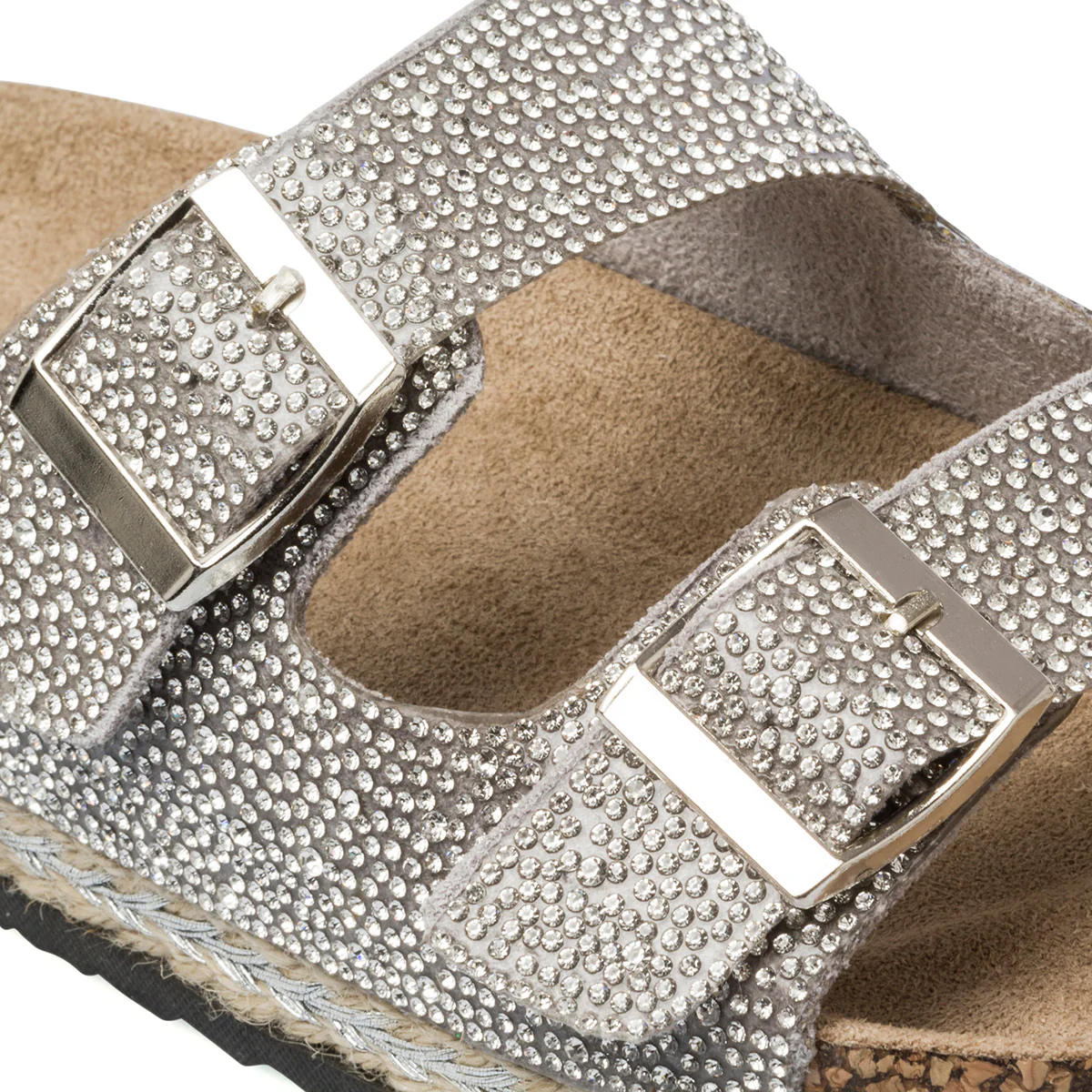 Sandali argento da donna con strass Lora Ferres - Image 14