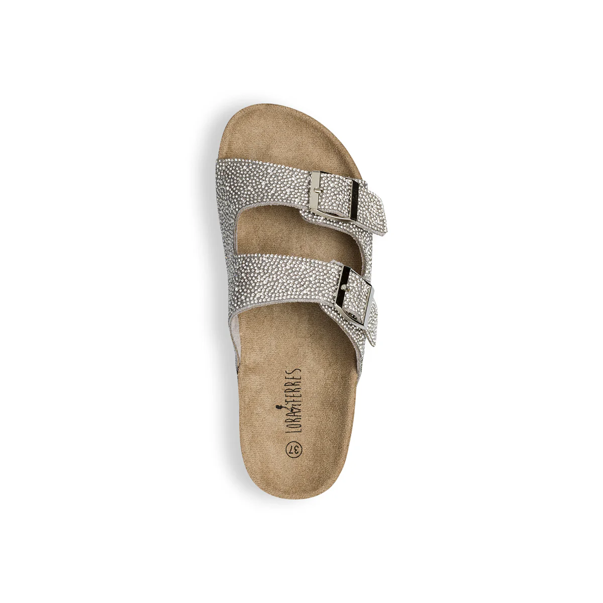 Sandali argento da donna con strass Lora Ferres - Image 16