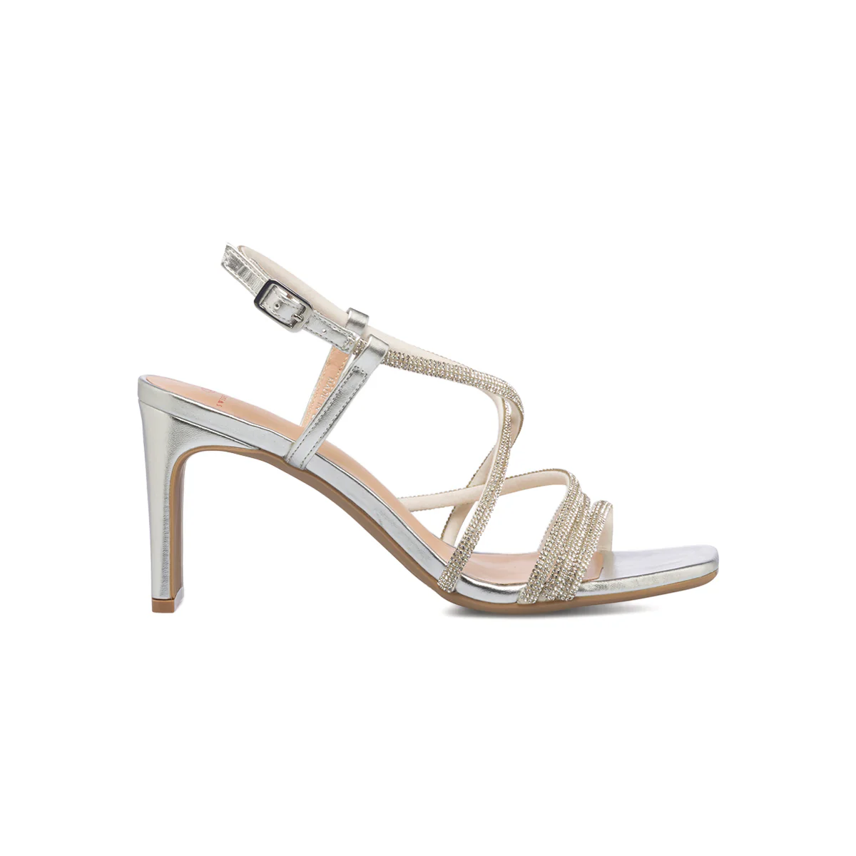 Sandali gioiello argento da donna con tacco 8 cm e strass Swish Jeans - Image 5