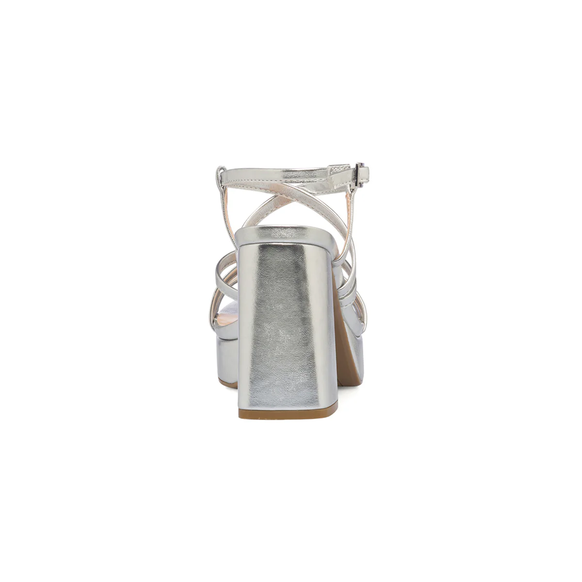 Sandali argento da donna con tacco a blocco 10 cm e cinturini incrociati Swish Jeans - Image 7