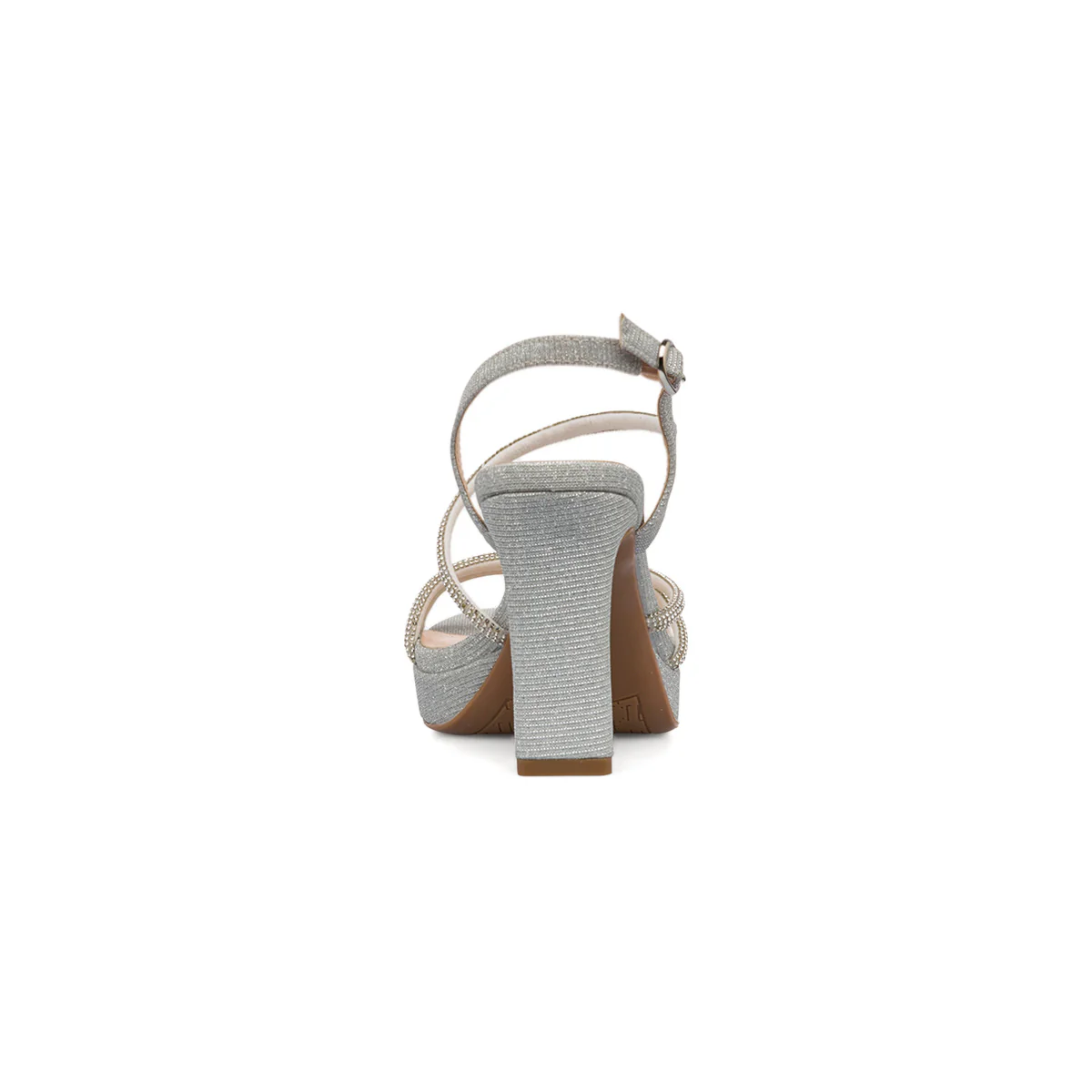 Sandali Argento da Donna con tacco 9 cm e dettaglio gioiello Lora Ferres - Image 6