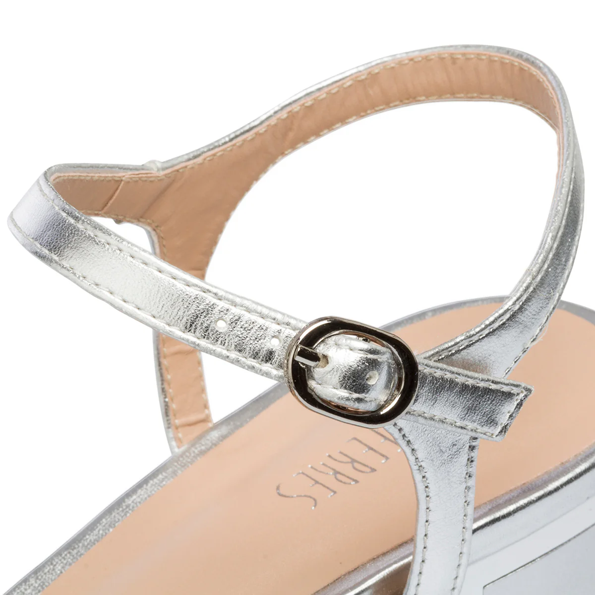 Sandali argento da donna effetto intrecciato con tacco 4 cm Lora Ferres - Image 6
