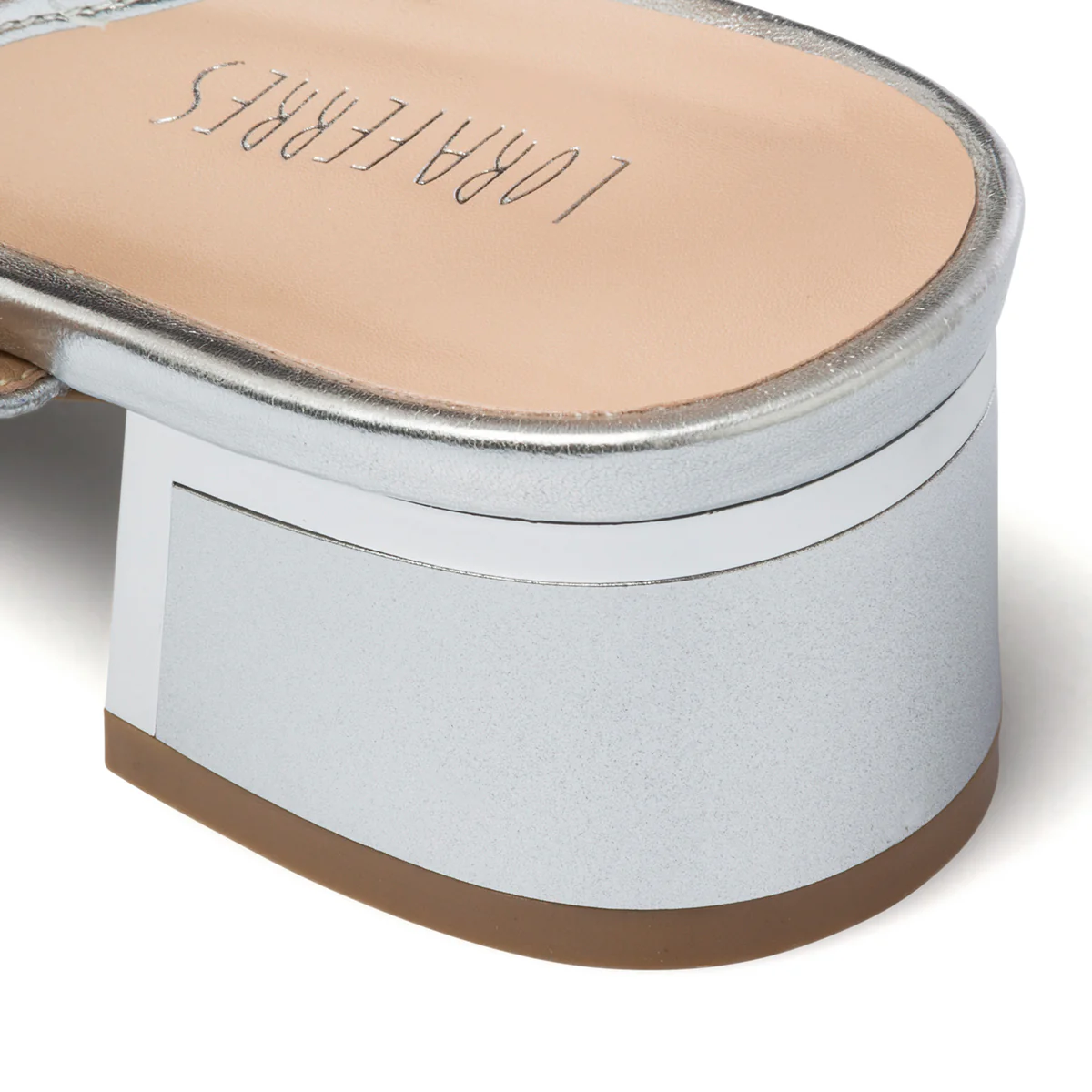 Sandali argento da donna effetto intrecciato con tacco 4 cm Lora Ferres - Image 7