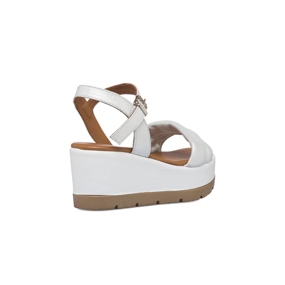 Sandali argento in pelle da donna con zeppa 7 cm Lumberjack Marty - Image 3
