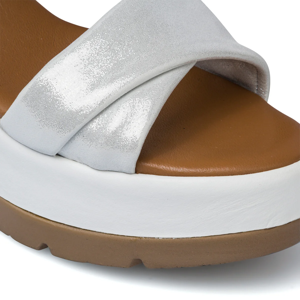 Sandali argento in pelle da donna con zeppa 7 cm Lumberjack Marty - Image 5