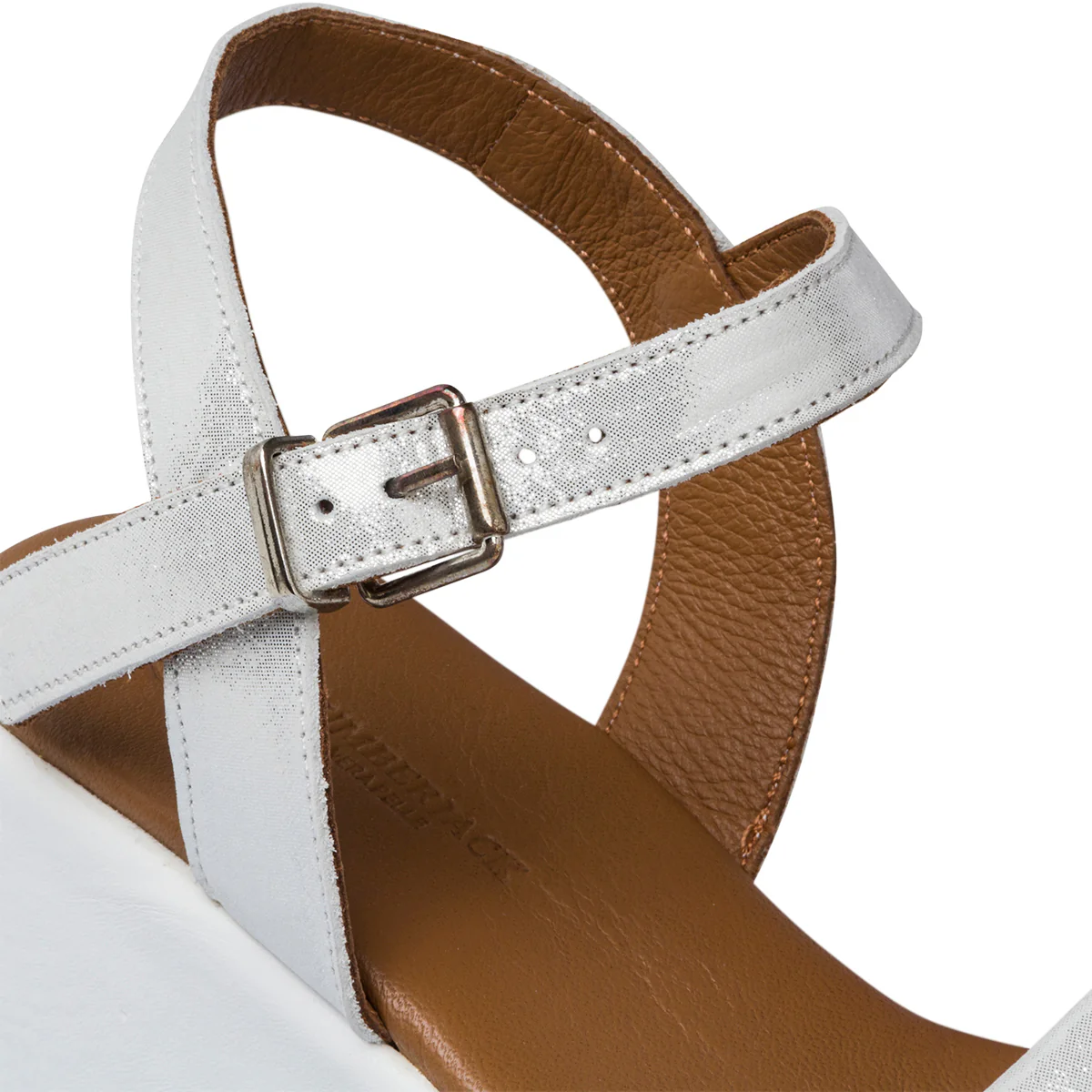 Sandali argento in pelle da donna con zeppa 7 cm Lumberjack Marty - Image 6