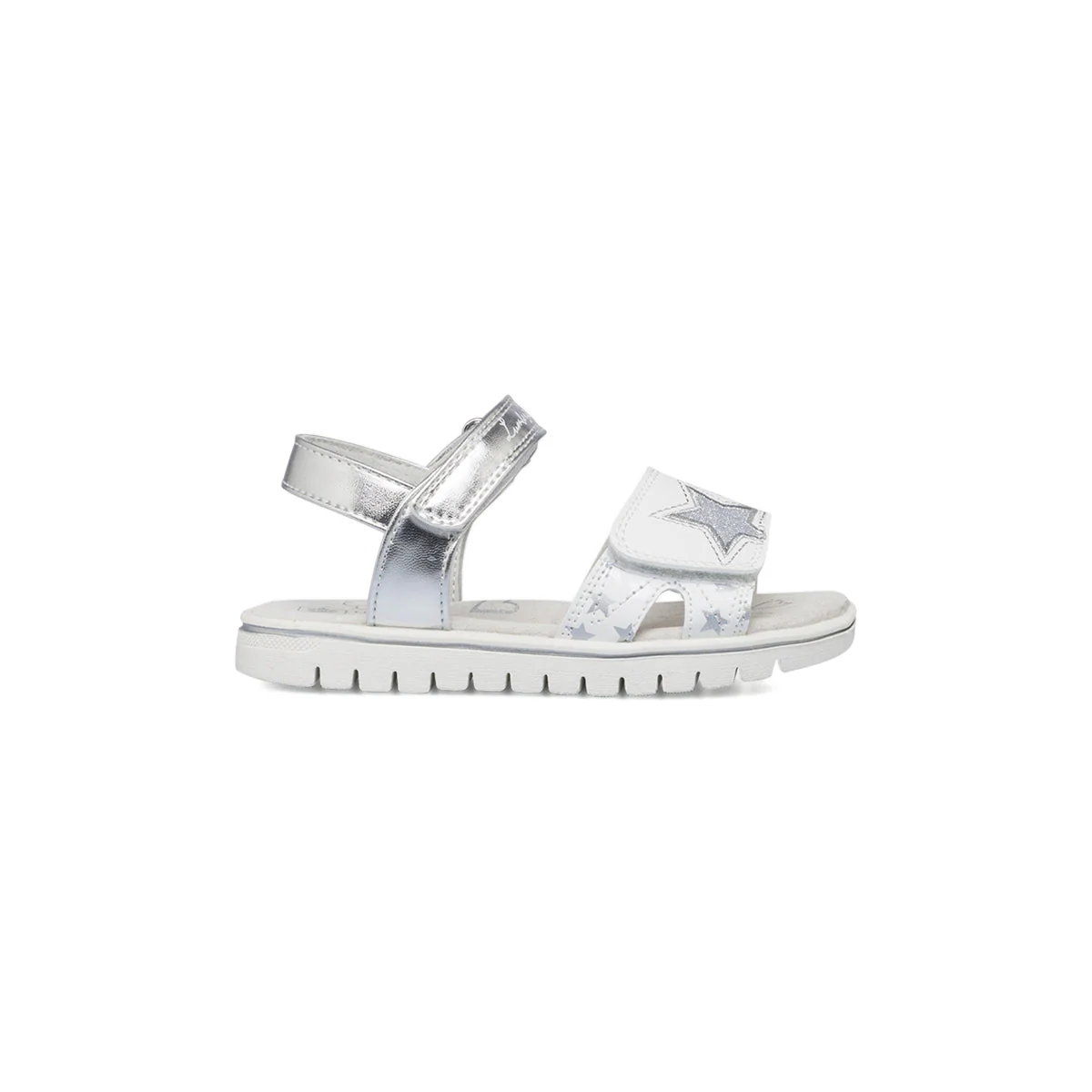 Sandali argento laminati da bambina con stelline glitterate Lumberjack Lara