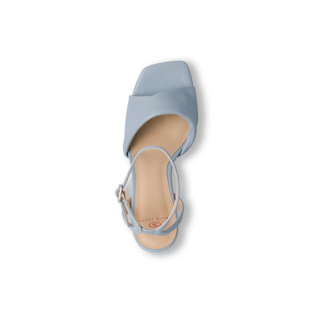 Sandali azzurri da donna con cinturino alla caviglia con tacco a campana 9 cm Swish Jeans - Image 4