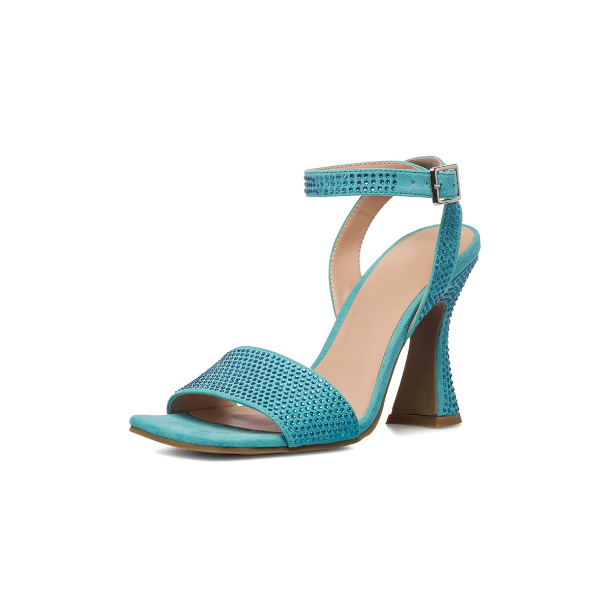 Sandali gioiello azzurri da donna con strass e tacco 9 cm Swish Jeans - Image 10