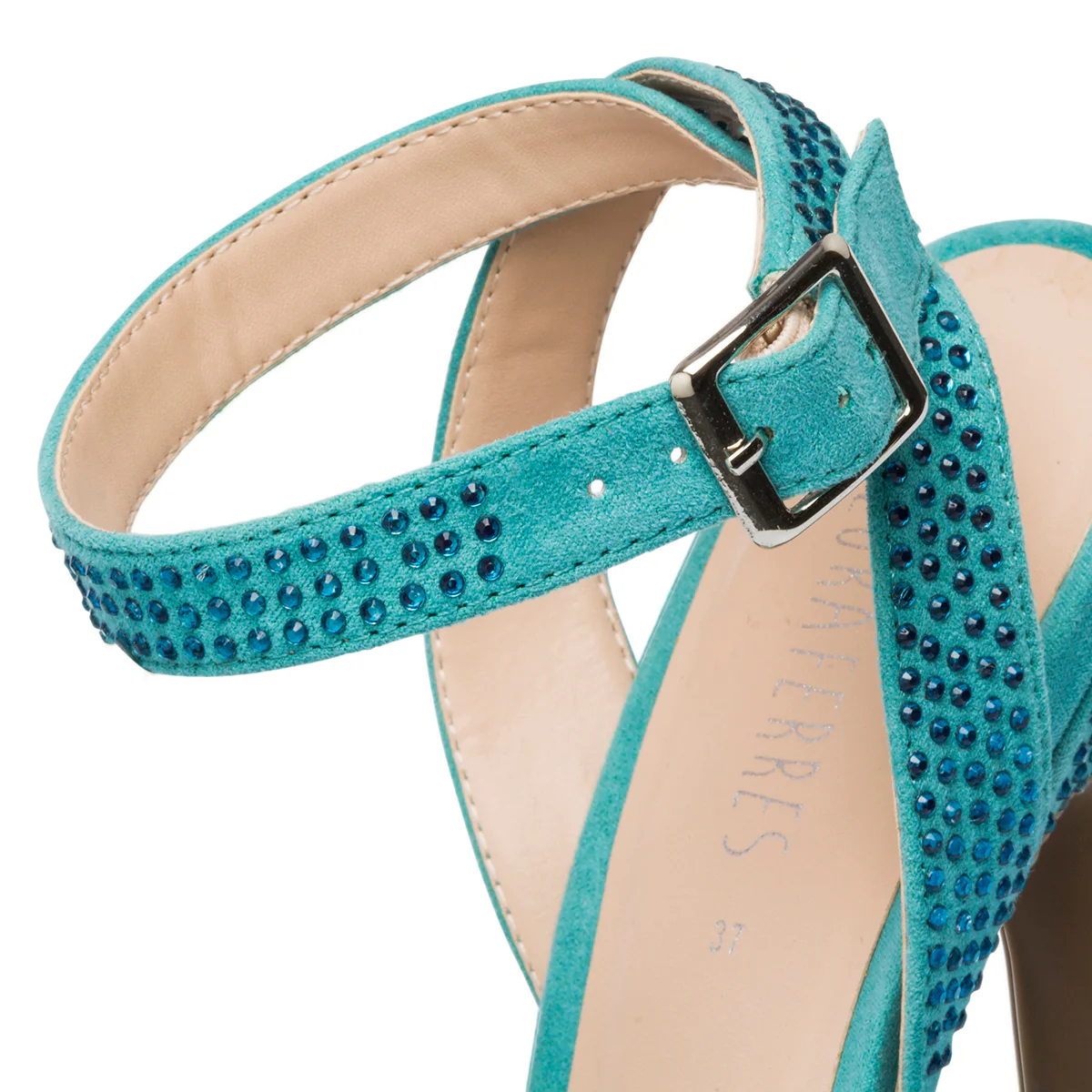 Sandali gioiello azzurri da donna con strass e tacco 9 cm Swish Jeans - Image 14