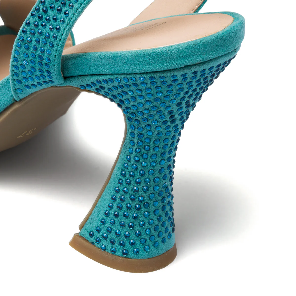 Sandali gioiello azzurri da donna con strass e tacco 9 cm Swish Jeans - Image 15
