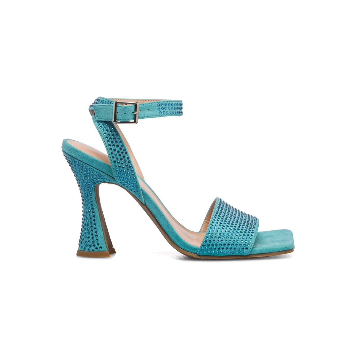 Sandali gioiello azzurri da donna con strass e tacco 9 cm Swish Jeans - Image 9