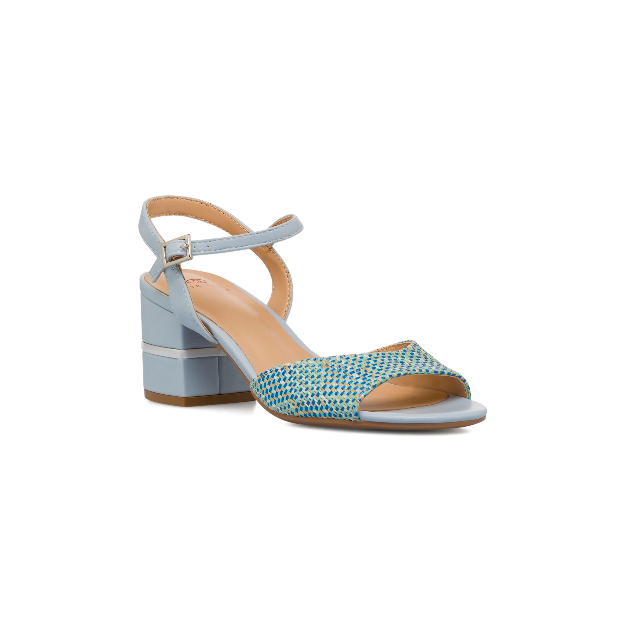 Sandali azzurri da Donna con tacco 6 cm effetto rafia Swish Jeans - Image 2