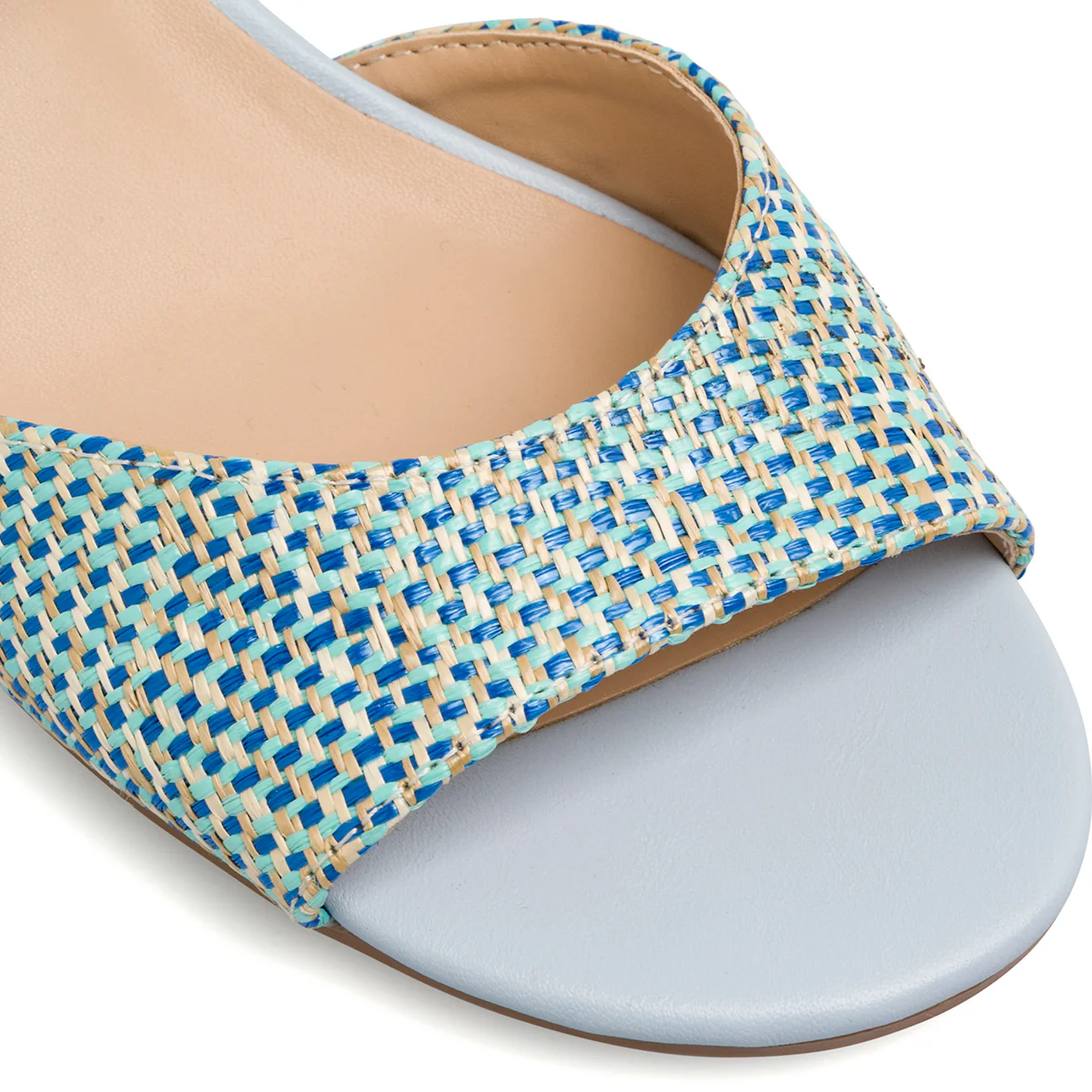 Sandali azzurri da Donna con tacco 6 cm effetto rafia Swish Jeans - Image 4