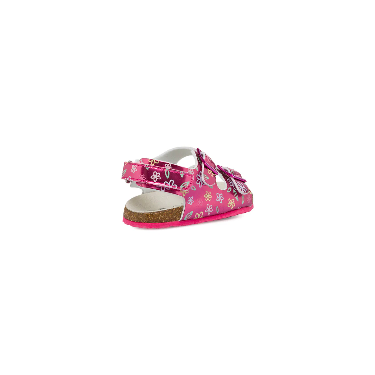 Sandali bambina primi passi fucsia metalizzato con stampe fiori multicolore Chicco Flosty - Image 9