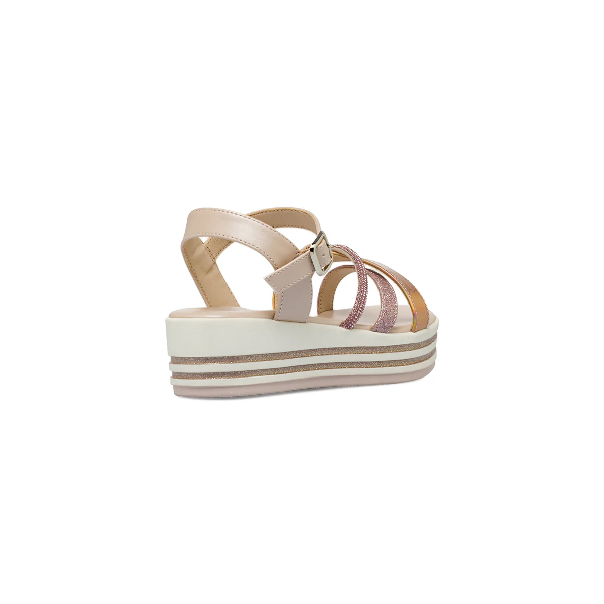 Sandali Bambina Rosa con brillantini e fascia iridescente Dieci Baci - Image 3