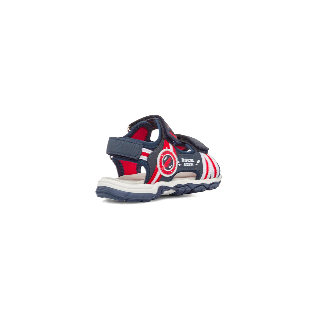 Sandali bambino primi passi blu navy e rossi con logo Birilli&Monelli - Image 3