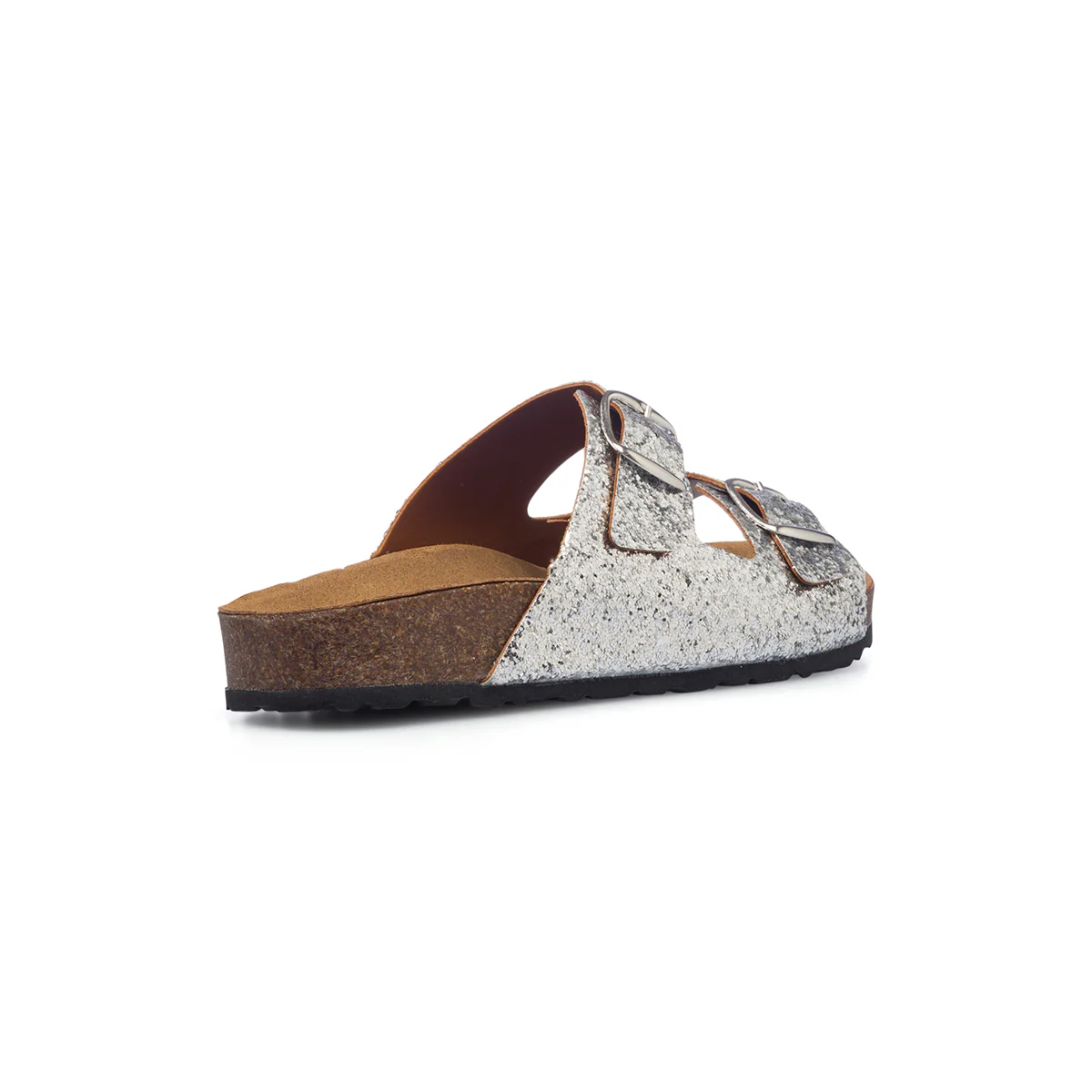 Sandali bassi argento glitterati da donna Lora Ferres On The Beach - Image 3